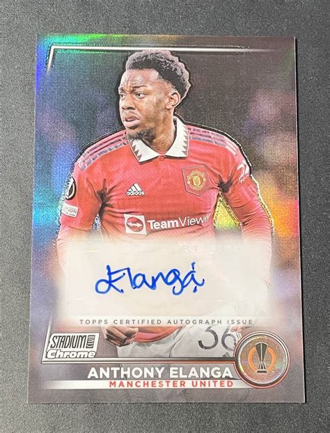 Anthony Elanga Topps Stadium Club Chrome Uefa Auto