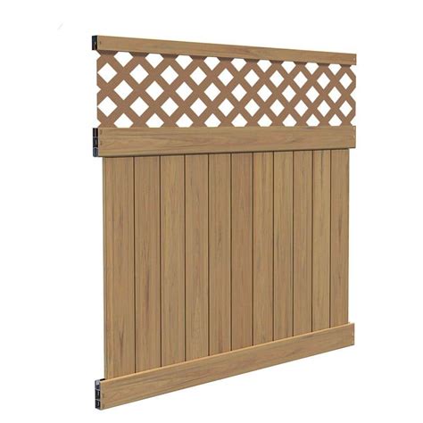 Veranda Valley 6 Ft H X 6 Ft W Cypress Vinyl Fence Panel Kit 73014387 The Home Depot