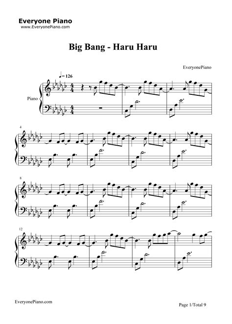 Big Bang Piano Sheet Music Free