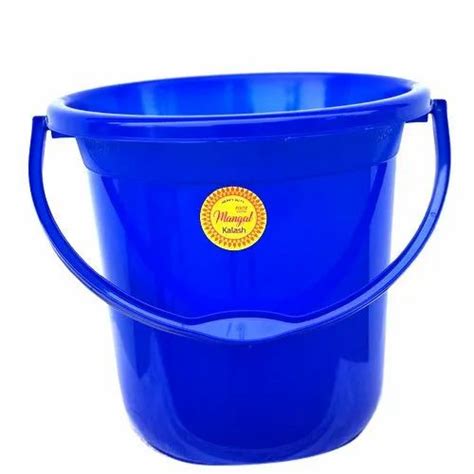 Multicolor L Rangoli Plastic Bucket With Handle For Household At Rs