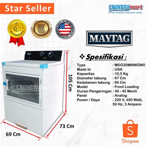 Jual DRYER MESIN PENGERING MESIN PENGERING LAUNDRY GAS MAYTAG