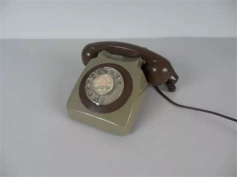 Vintage Bt Gpo Rotary Dial Telephone Two Tone Grey Picclick Uk