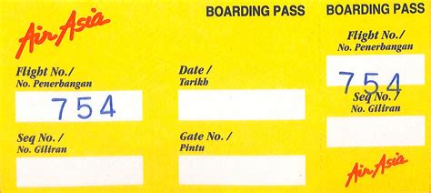 Manual Boarding Pass Airasia Museum