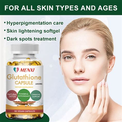 L Glutathione Capsules Antioxidant Anti Aging Skin Whitening Liver