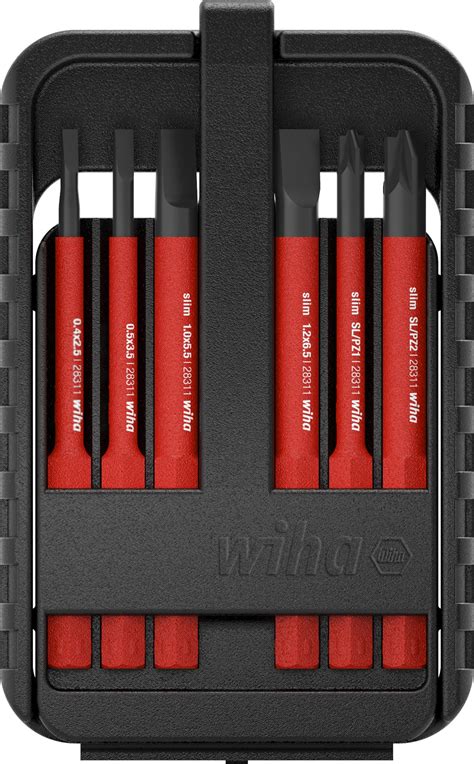 Wiha 43153 6 Piece SlimBit Torx Electric Bit Set Holder PrimeTools