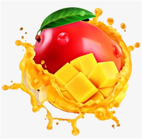 Scmango Mango Fruit Splash Yellow Food Ftestickers Mango Juice Splash