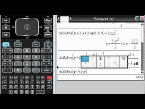 Differential Equation Solver On TI Nspire CAS CAS Only YouTube