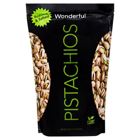 Wonderful Pistachios Roasted And Lightly Salted 16 Oz