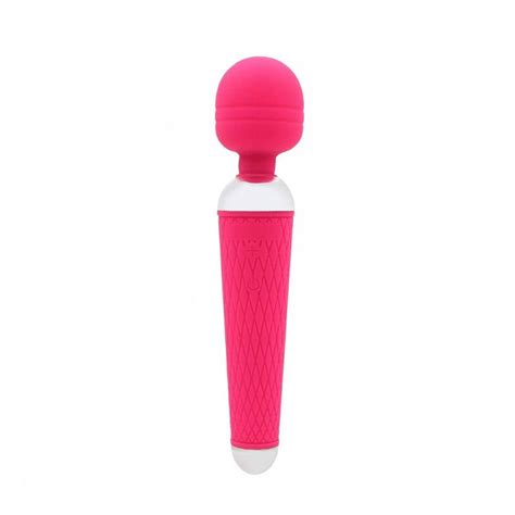 Massageador Varinha Mágica Em Silicone Com 10 Modos De Vibração Rosa