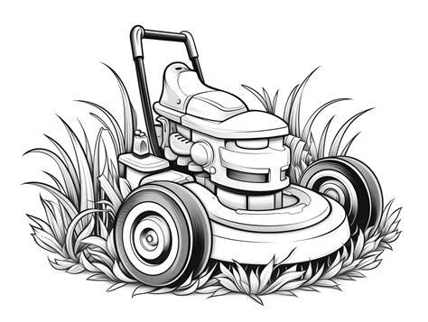 Imaginative Lawn Mower Coloring Sheet Coloring Page