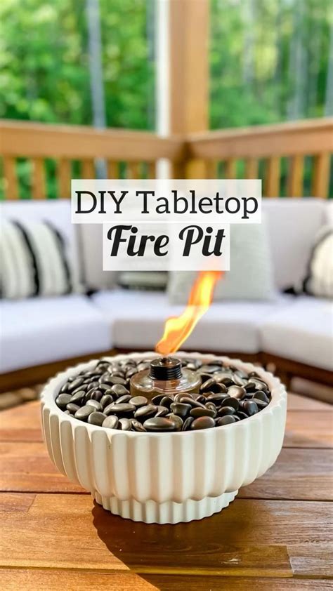 DIY TABLETOP FIRE PIT | Diy backyard patio, Outdoor decor backyard, Diy ...