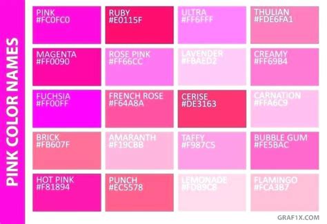 Pin by Shade on Color | Pink color chart, Color palette pink, Shades of ...