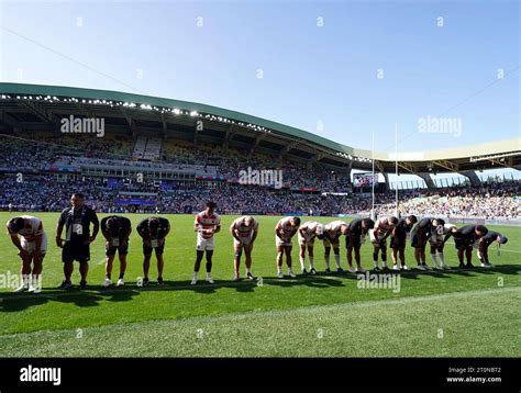 Japan players after the final whistle of the Rugby World Cup 2023, Pool ...