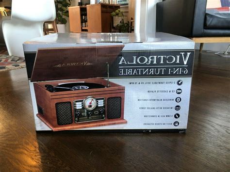 Victrola 6 In 1 Nostalgic Bluetooth Record Player Mahogany