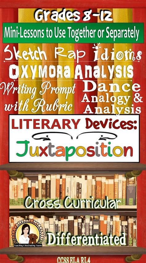 Literary Devices: Juxtaposition | Literary devices, Lesson, Middle school language arts