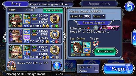 DFFOO GL Mission Quest 1 Shinryu Wih Rem Ignis FR Only And Penelo