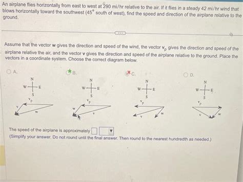 Solved An Airplane Flies Horizontally From East To West