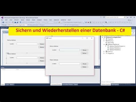 Sichern Und Wiederherstellen Einer Datenbank C Youtube