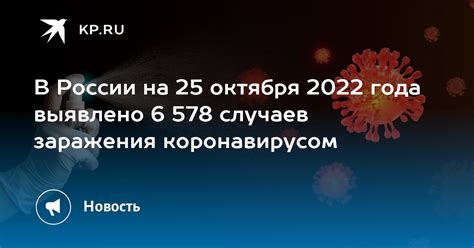 Статистика заражения коронавирусом в России на 25 октября 2022 года Kpru