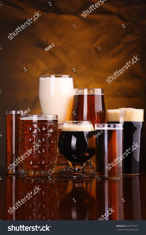 Assortment Various Beer Glass Shapes Styles Stock Photo 263715671 ...