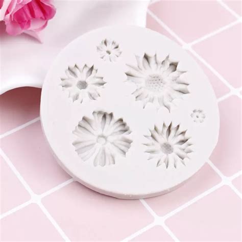 3D SONNENBLUME SILIKONFORMEN Fondant Kuchen Schokolade Dekor Gumpaste