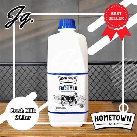 Jual Susu Hometown 2L Premium Fresh Milk Home Town Susu Sapi Murni