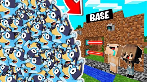 RETO DE LA BASE VS 1000000 BLUEY BASE BEBE NOOB VS BLUEY MINECRAFT