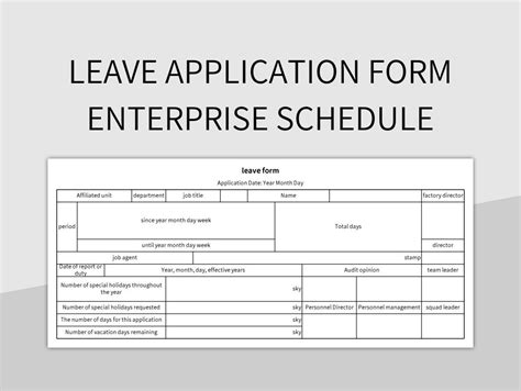 Employee Leave Application Form Excel Template And Google 43 OFF