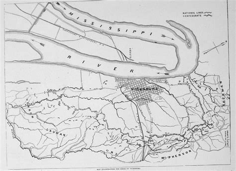 Siege-vicksburg-map | Civil War Pictures