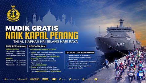 Tni Al Buka Pendaftaran Mudik Gratis Naik Kapal Perang Ini Syarat Dan