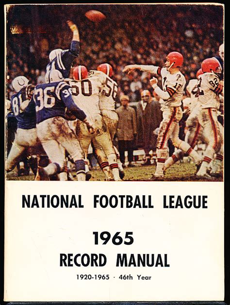 Lot Detail - 1965 NFL Record Manual