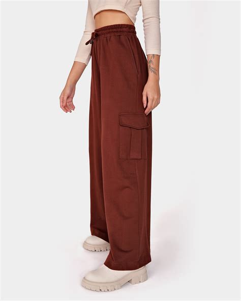 Riachuelo Cal A De Moletom Feminina Wide Leg Sem Felpa Bolso Cargo