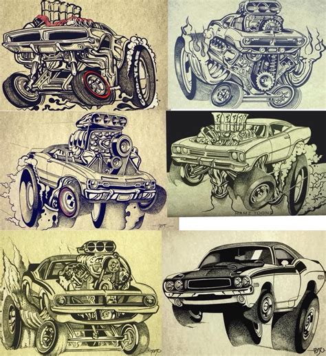 Hams Toons Mopar Collection Cartoon Car Drawing Car Drawings Cool Car Drawings