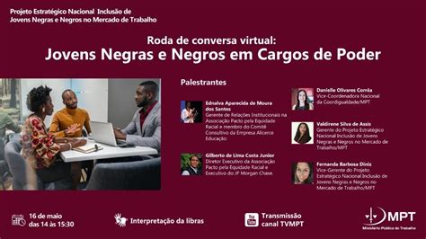 Roda De Conversa Virtual Jovens Negras E Negros Em Cargos De Poder