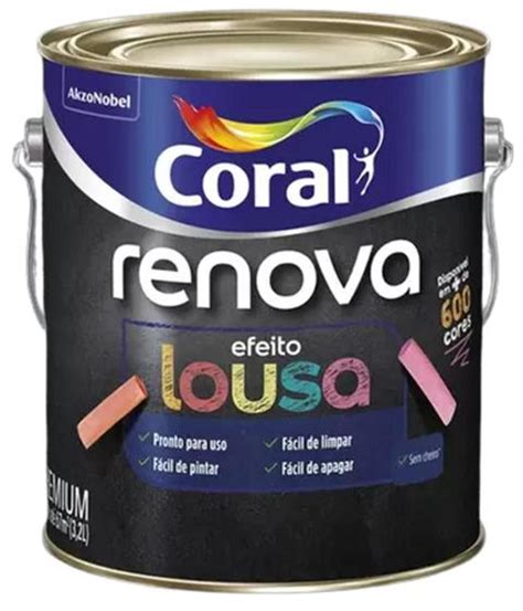 Tinta Acetinada Coral Renova Efeito Lousa L Escolha Sua Cor