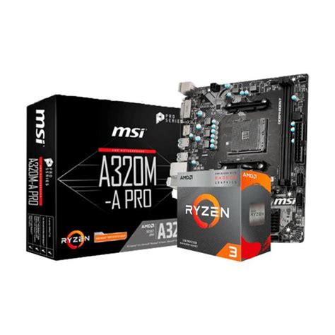 Kit Upgrade Amd Ryzen 3 3200g Placa Mãe Msi A320m A Pro Placa Mãe Magazine Luiza