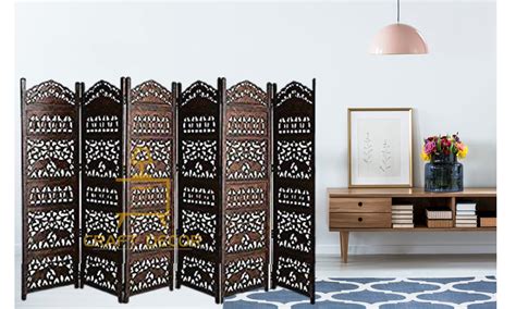 Buy CRAFT DECOR Wooden Partition For Living Rooms Wood Screen