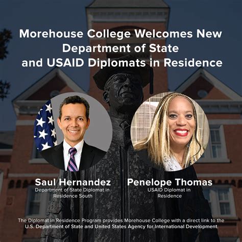 Morehouse College Welcomes New Department Of State And Usaid Diplomats In Residence — Andrew