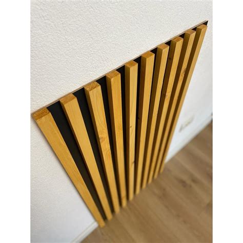 panou riflaj lemn natural  cm   cm negru emagro