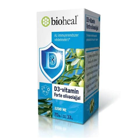 Bioheal D3 vitamin Forte olívaolajjal lágyzselatin kapszula 70db