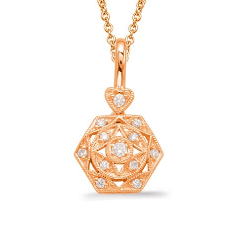 Rose Gold Diamond Pendant - Unclaimed Diamonds