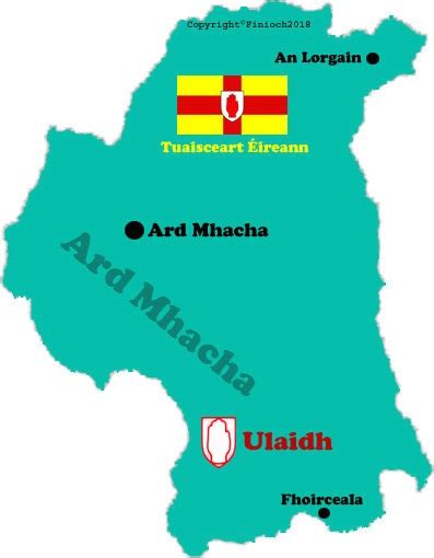 Armagh county map with towns and flag