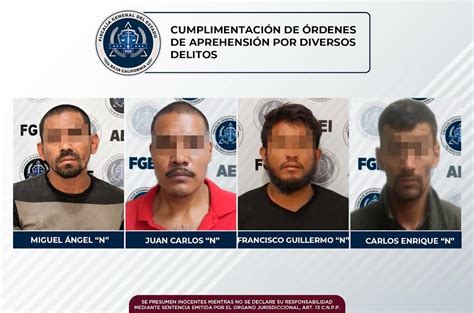 Por Diversos Delitos Aei De La Fge Cumplimentan Mandamientos