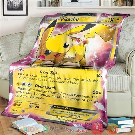 HOT Anime Pokemon Pikachu EX XY Promos Cute Blanket Express Your Unique Style With BoxBoxShirt