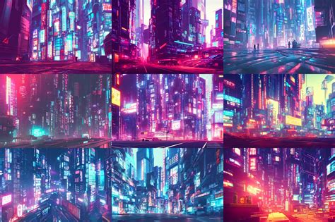 Digital Illustration Of Cyberpunk Tokyo Cityscape Stable Diffusion