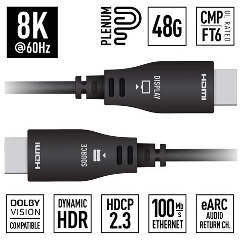 High Speed Active Optical Hdmi Cable Marca Key Digital Modelo Kd Aoch P