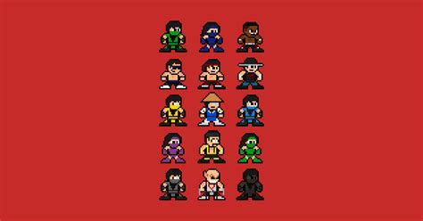 8-bit Mortal Kombat 2 - Mortal Kombat - T-Shirt | TeePublic