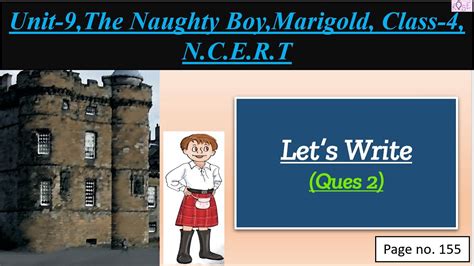 Class English Marigold Unit The Naughty Boy Let S Write