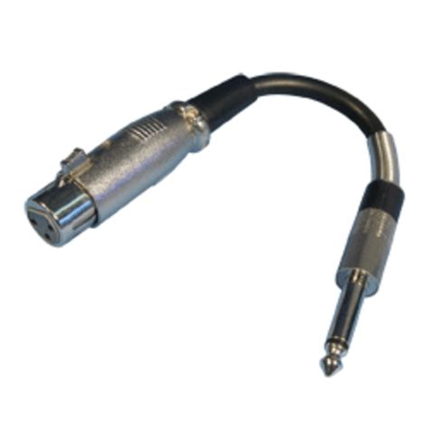 Black M Xlr Inline Jack To Mm Mono Plug Microphone Cable