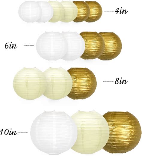 Faroles De Papel Colgantes Decorativos Linternas De Papel Color Crema